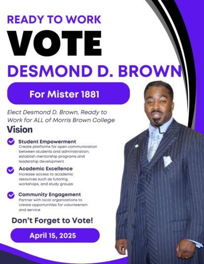 CANDIDATE DESMOND D. BROWN MISTER 1881 FLYER B
